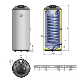 Бойлер косвенного нагрева Eldom Green Line TST 100 литров
