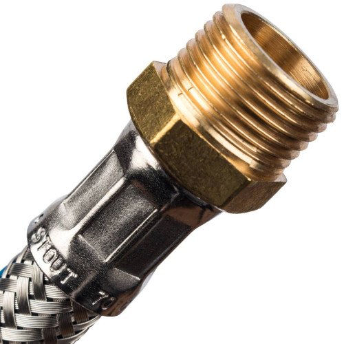 Гибкая подводка для воды Stout ВР/НР 1/2"х1/2" длина 2000 мм Гибкая подводка для воды Stout ВР/НР 1/2"х1/2" длина 2000 мм