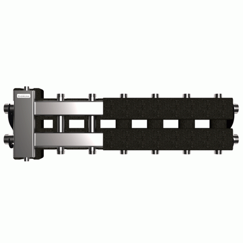 Коллектор нержавеющий Gidruss BMSS-80-7DU EPP до 80 кВт 1 1/4"-1" 7 контуров EPP термоизоляция Коллектор нержавеющий Gidruss BMSS-80-7DU EPP до 80 кВт 1 1/4"-1" 7 контуров EPP термоизоляция