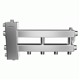 Коллектор нержавеющий Gidruss BMSS-100-3D до 100 кВт 1 1/4" 3 контура