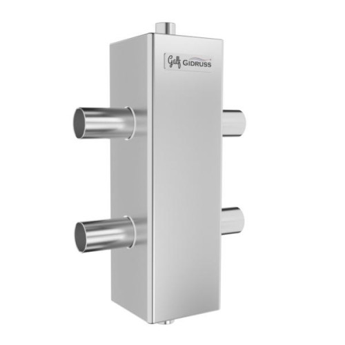 Гидрострелка нержавеющая Gidruss GRSS-100-35PF до 100 кВт под пресс-фитинги 35мм Гидрострелка нержавеющая Gidruss GRSS-100-35PF до 100 кВт под пресс-фитинги 35мм