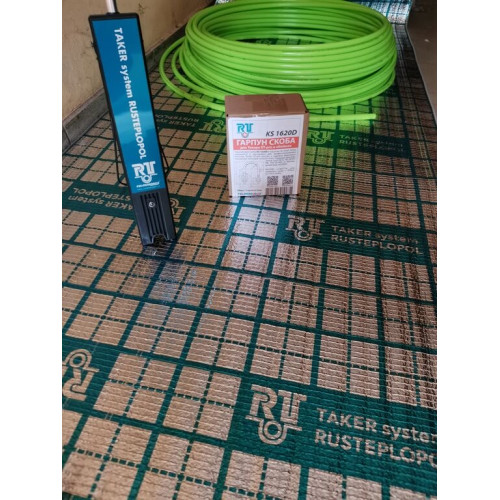 Подложка для теплого пола Рустеплопол, рулонная 25 м2 (1x25м) с разметкой