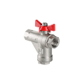 Кран шаровой Valtec ручка-бабочка и встроенным прямым фильтром 3/4" (арт.VT.294.N.05)