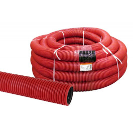 Труба защитная двустенная NASHORN красная 110 мм, бухта 50 м
