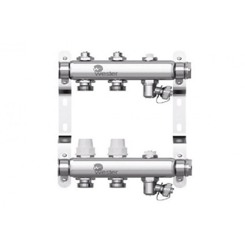 Коллектор с регулирующими вентилями Wester W903 1"x3/4" 2 контура