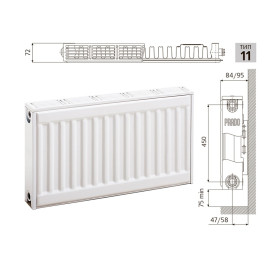 Радиатор стальной панельный Prado Classic Тип 11 (500x2600 мм)