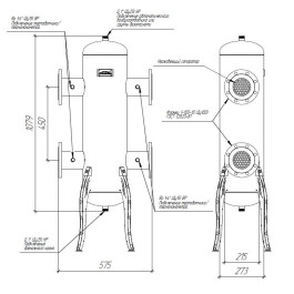 Гидравлический разделитель Gidruss GR-1000-100 до 1 МВт ДУ 100