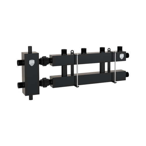 Блок коллекторный на 2(3) выхода, стрелка 60 кВт, в комплекте с кронштейнами Блок коллекторный на 2(3) выхода, стрелка 60 кВт, в комплекте с кронштейнами