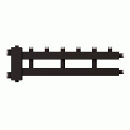 Коллектор с гидроразделителем Warme WKD.R.60.3+1 (черная сталь) на 4 контура до 60 кВт