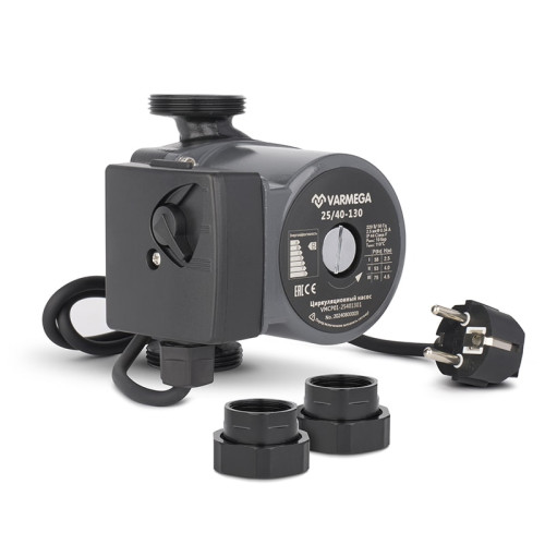 Циркуляционный насос Varmega VMCP01 25/60-130, с гайками и кабелем