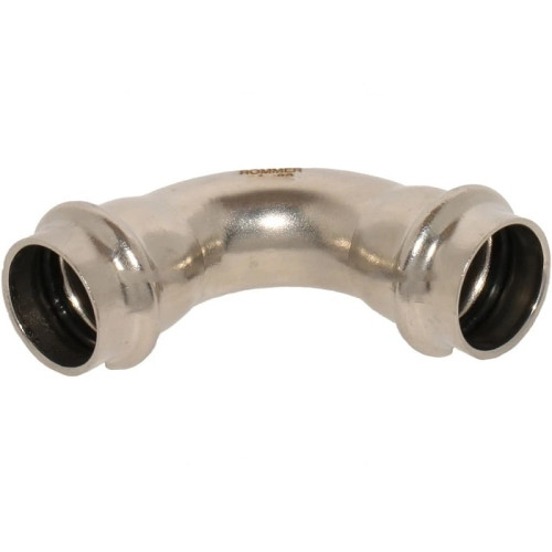 Угол 90° Rommer из нержавеющей стали 54 мм двухраструбный