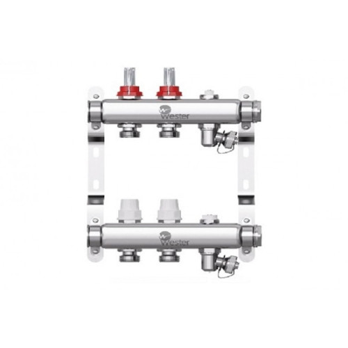 Коллектор с расходомерами Wester W902 1"x3/4" 2 контура Коллектор с расходомерами Wester W902 1"x3/4" 2 контура