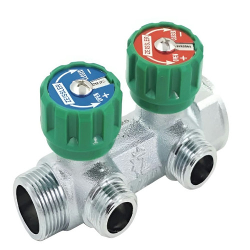 Коллектор регулирующий Tim на 2 выхода 3/4"x1" под евроконус