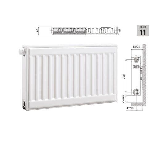 Радиатор стальной панельный Prado Universal Тип 11 (300x2600 мм) Радиатор стальной панельный Prado Universal Тип 11 (300x2600 мм)