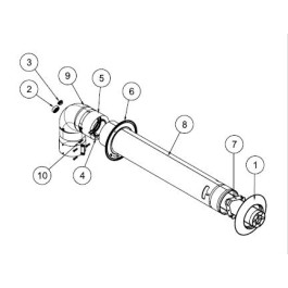 Комплект для горизонтального прохода через стену, 60/100 0,75 м. к котлам Гепард и Пантера арт. 20199379