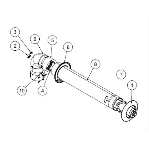Комплект для горизонтального прохода через стену, 60/100 1 м. к котлам Гепард и Пантера арт. 20199380