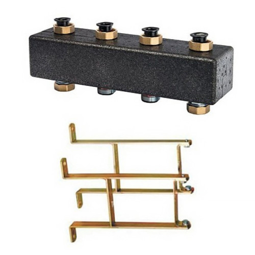 Коллектор Mebies M66301.21RU на 2-3 контура (в комплекте с кронштейном)