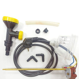 Бак для душа 120 литров с подогревом черный Aquatech (950х950х305)