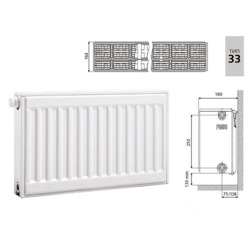 Радиатор стальной панельный Prado Universal Тип 33 (300x700 мм)