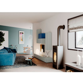 Печь-камин Defro Home Solum 9 кВт чёрная сталь