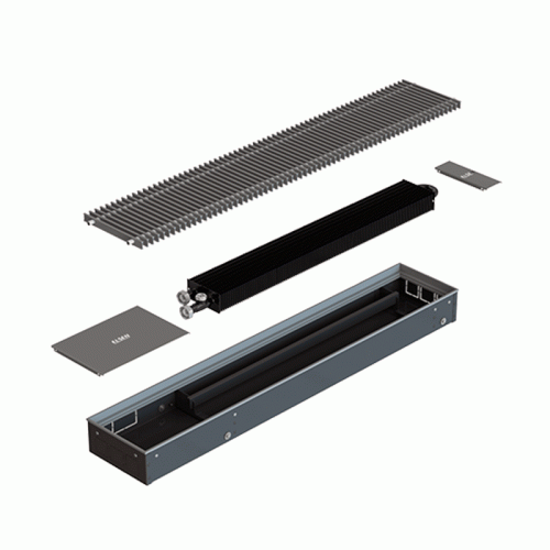 Конвектор Elsen EKN 190х200х2000 естественная конвекция роликовая решетка цвет алюминий