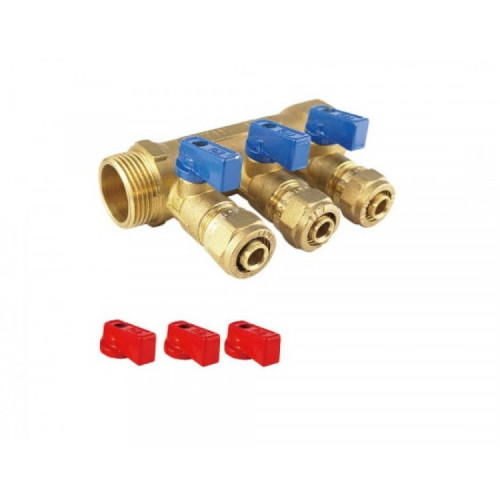 Коллектор для воды Tim на 3 выхода 16x3/4" арт.200-3/4(3)