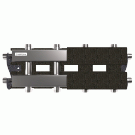 Коллектор нержавеющий модульный Gidruss MKSS-60-5DU EPP до 60 кВт 1" 5 контуров EPP термоизоляция