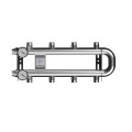 Кольцевой коллектор Gidruss для отопления на 4 контура RMSS-60-R4.TW
