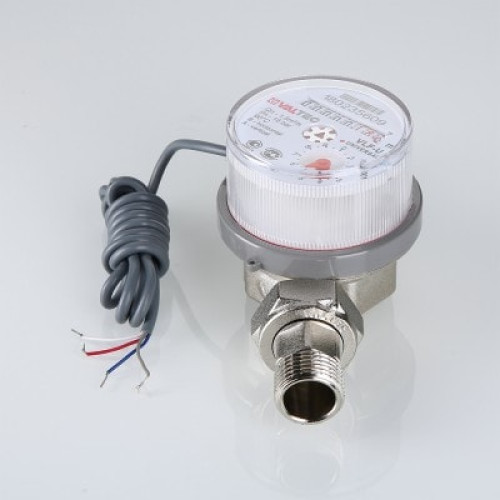 Счётчик для воды универсальный Valtec ДУ 15мм L80мм со сгонами импульсный выход арт.VLF-15U-I Счётчик для воды универсальный Valtec ДУ 15мм L80мм со сгонами импульсный выход арт.VLF-15U-I