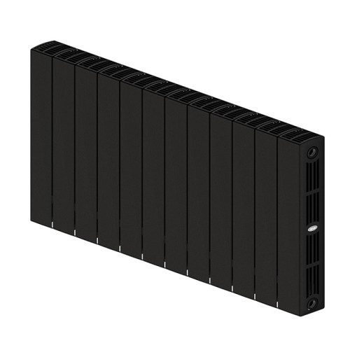 Биметаллический радиатор Rifar SUPReMO 350 14 секций цвет Антрацит (нижнее левое подключение)