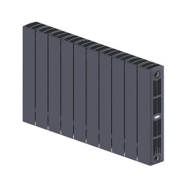 Биметаллический радиатор Rifar SUPReMO 350 10 секций цвет Титан (боковое подключение)