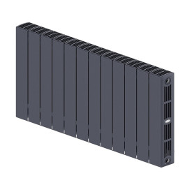 Биметаллический радиатор Rifar SUPReMO 500 12 секций цвет Титан (боковое подключение)