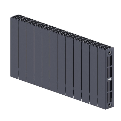 Биметаллический радиатор Rifar SUPReMO 500 12 секций цвет Титан (боковое подключение)