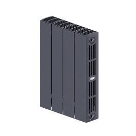 Биметаллический радиатор Rifar SUPReMO 500 4 секции цвет Титан (боковое подключение)