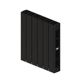 Биметаллический радиатор Rifar SUPReMO 350 6 секций цвет Антрацит (боковое подключение)