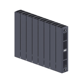 Биметаллический радиатор Rifar SUPReMO 500 8 секций цвет Титан (нижнее левое подключение)