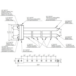Коллектор нержавеющий Gidruss BMSS-150-4D до 150 кВт 1 1/2" 4 контура