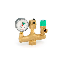 Группа безопасности котла Uni-fitt 1" из латуни ( до 50кВт, 3 Бар)