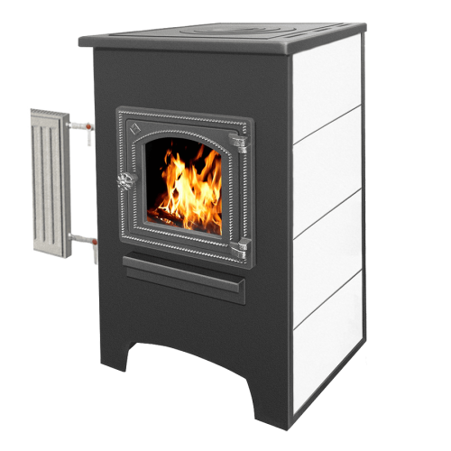Печь-камин Этна ДТ-4С с теплообменником и плитой Печь-камин Этна ДТ-4С с теплообменником и плитой