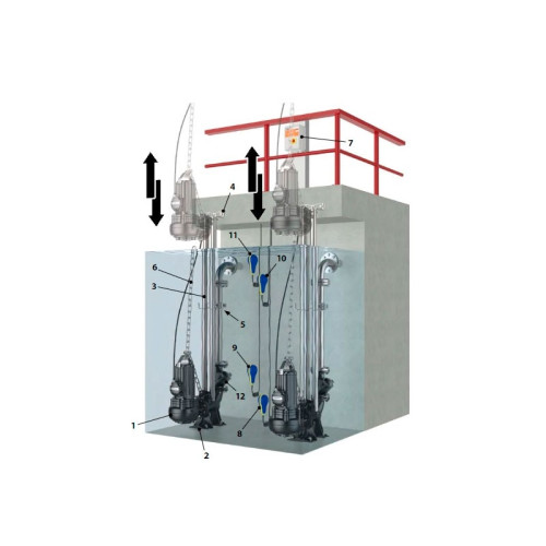 Насос фекальный двухканальный Pedrollo MC-4 125/80