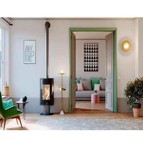 Печь-камин Defro Home Orbis TOP 9 кВт серая сталь Печь-камин Defro Home Orbis TOP 9 кВт серая сталь