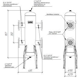 Гидравлический разделитель Gidruss GR-600-80 до 600 кВт ДУ 80