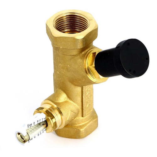 Вентиль балансировочный с расходомером и функцией "Memostop" 10-80 л/мин Watts SRV-IG НР 1 1/4" арт. 10010159