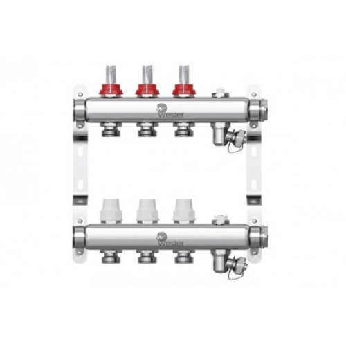 Коллектор с расходомерами Wester W902 1"x3/4" 3 контура
