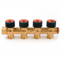 Коллектор распределительный Tim 4 выхода 3/4x3/4" с функцией отключения