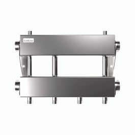 Коллектор нержавеющий модульный Gidruss MKSS-150-2х25 до 150 кВт 1 1/2" 3 контура
