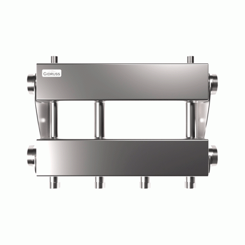Коллектор нержавеющий модульный Gidruss MKSS-150-2х25 до 150 кВт 1 1/2" 3 контура
