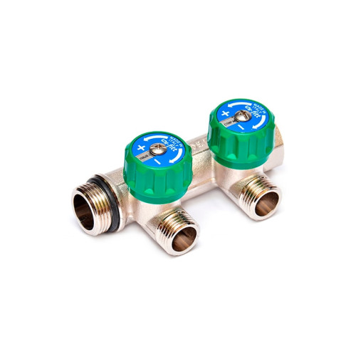 Коллектор латунный для воды Uni-Fitt 3/4"x1/2" 2 выхода плоское уплотнение (арт.411N3220) Коллектор латунный для воды Uni-Fitt 3/4"x1/2" 2 выхода плоское уплотнение (арт.411N3220)