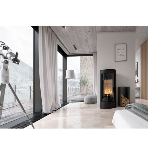 Печь-камин Defro Home Orti 9 кВт серая сталь