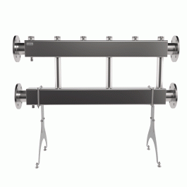 Коллектор нержавеющий модульный Gidruss MKSS-600-3х50 до 600 кВт ДУ80 3 контура